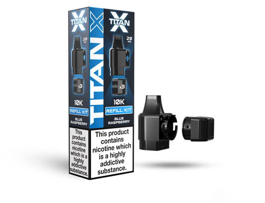 Titan X 10L Pods 10 Pcs Blue Raspberry