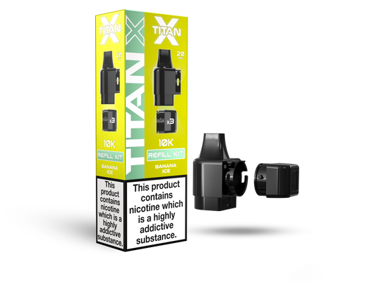 Titan X 10L Pods 10 Pcs Banana Ice