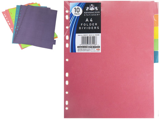 A4 Folder Dividers In Bag With Insert