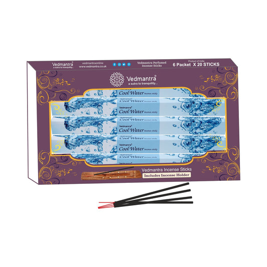 Vedmantra Cool Water 20 Sticks x 6 Pk