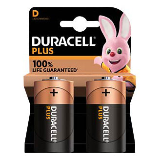 Duracell Plus D 2 Pk x 10 Slv = 20 Cells