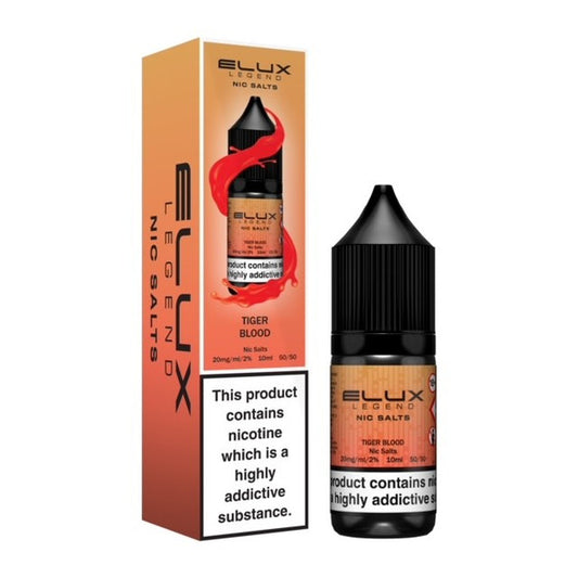 Elux Nic Salts 20mg 10 Pk Tiger Blood