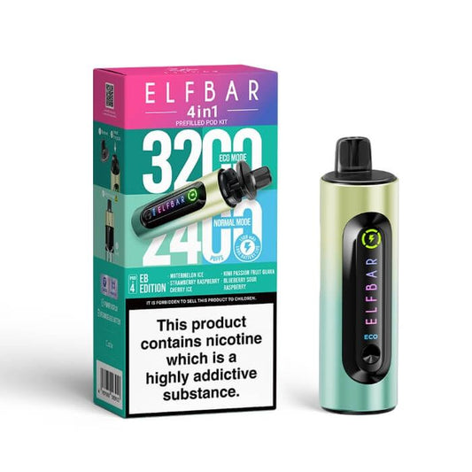 Elfbar 4 In 1 EB Edition 3200 Puffs Rechargeable Battery 5 Pcs