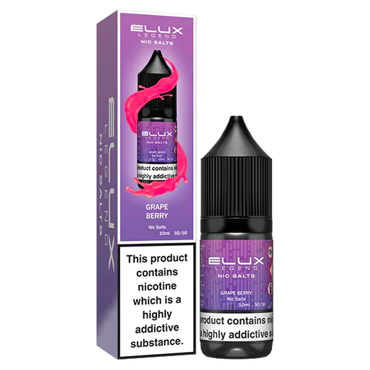 Elux Nic Salts 10mg 10 Pk Grape Berry