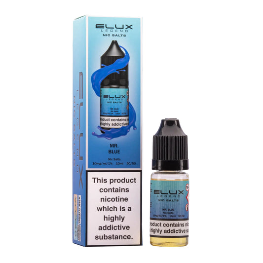 Elux Nic Salts 10mg 10 Pk Mr Blue