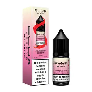Elux Nic Salts 10mg 10 Pk Stwby Ice Crem