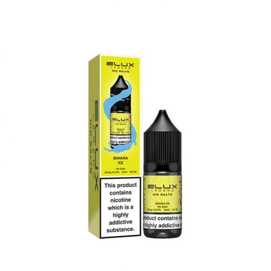 Elux Nic Salts 20mg 10 Pk Banana Ice