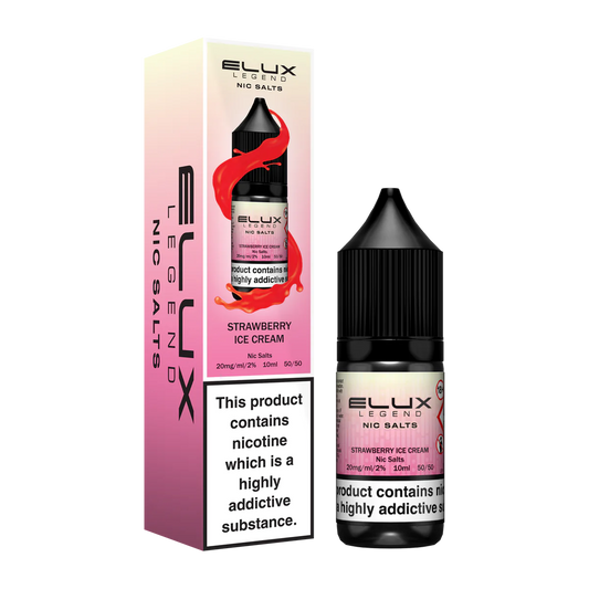 Elux Nic Salts 20mg 10 Pk Stwby Ice Crem