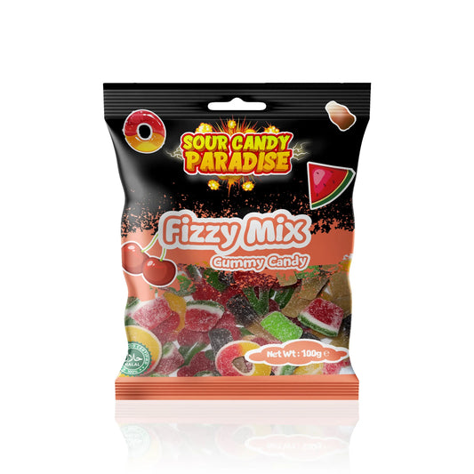 Sour Candy Paradise Fizzy Mix Gummy Candy 12x100g
