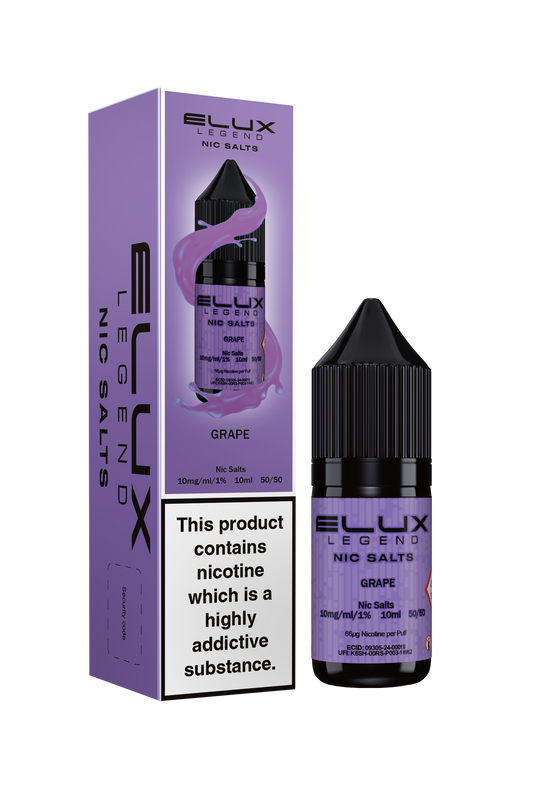 Elux Nic Salts 10mg 10 Pk Grape