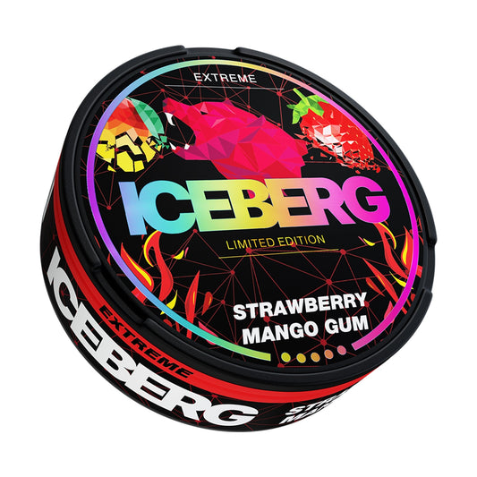 Iceberg Nic Pouches Extreme Strawberry Mango Gum 10 Pk