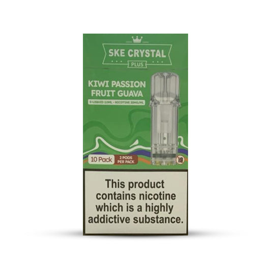 SKE Crystal Plus Pods 10 Pcs Kiwi Passion Fruit Guava