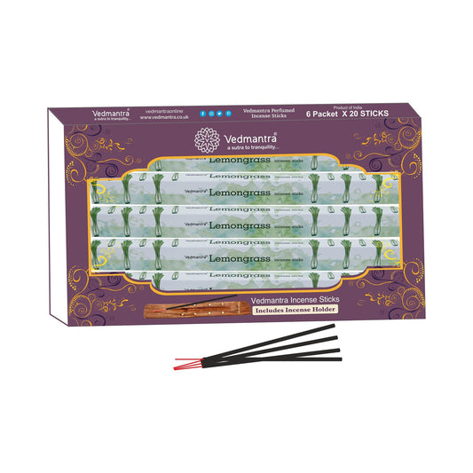 Vedmantra Lemongrass 20 Sticks x 6 Pk