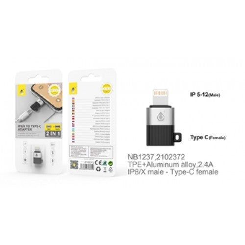 One Plus Type-C - Iphone Adapter Black
