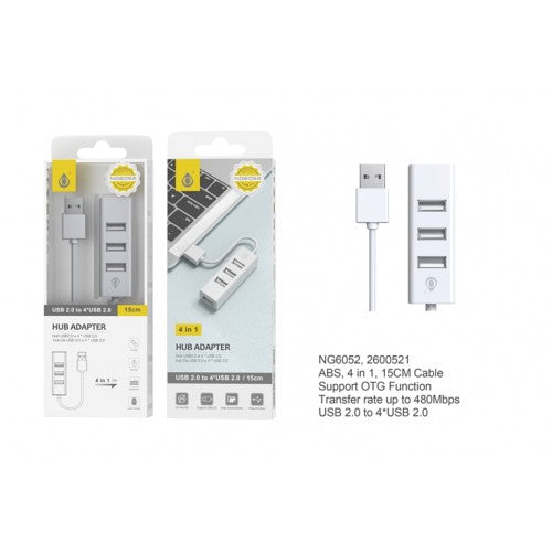 One Plus USB - 4 USB Hub White