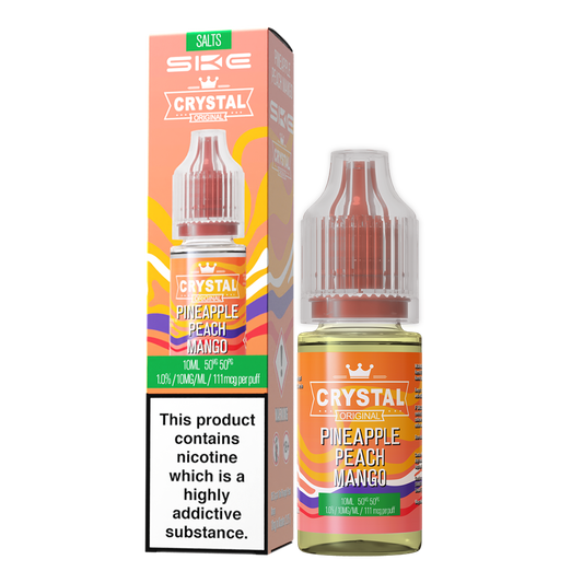 SKE Crystal Nic Salts 10mg 10Pk Pnapl Peach Mngo