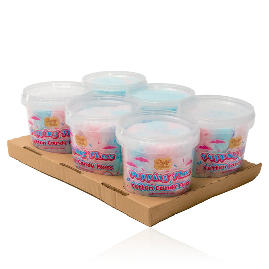 Candy Paradise Popping Candy Floss 6 x 50g Strawberry & Tutti Frutti