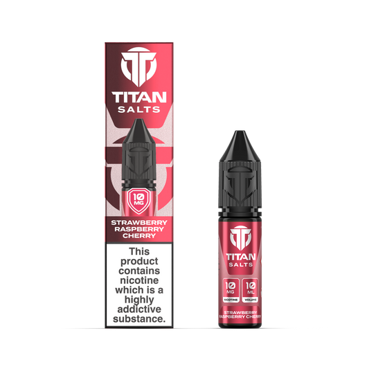 Titan Nic Salts 10mg 10ml 10 Pcs Strawberry Raspbe