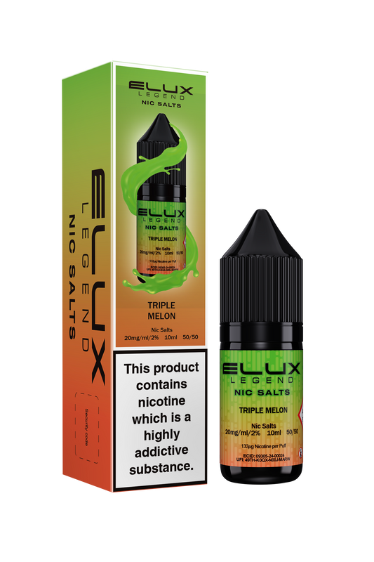 Elux Nic Salts 20mg 10 Pk Triple Melon