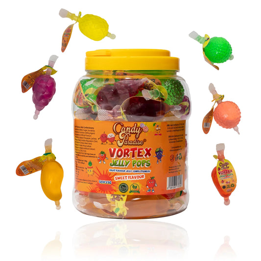 Candy Paradise Vortex Jelly Pops Jar 50 x 35g