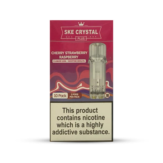 SKE Crystal Plus Pods 10 Pcs Cherry Strawberry Raspberry