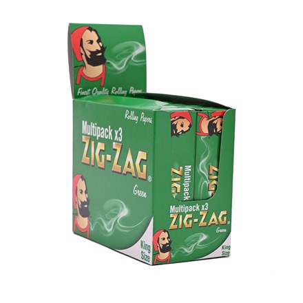 Zig Zag Green King 3 x 12 Pk
