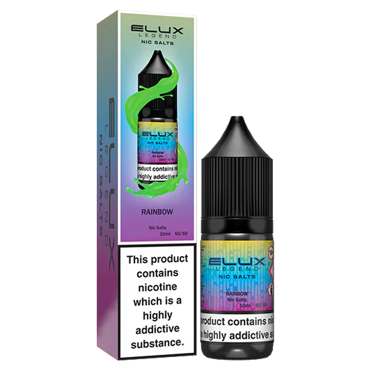 Elux Nic Salts 10mg 10 Pk Rainbow