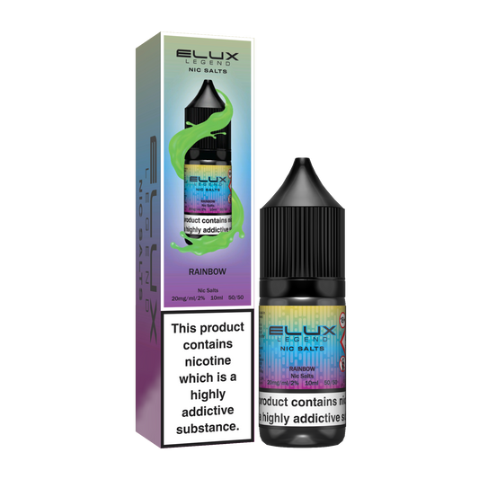 Elux Nic Salts 20mg 10 Pk Rainbow