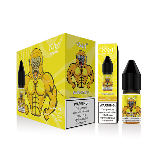 R&M Nic Salts 20mg 10 Pk Banana Ice