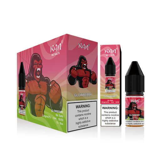 R&M Nic Salts 20mg 10 Pk Glowberry