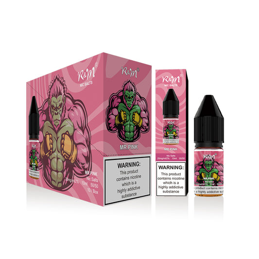 R&M Nic Salts 20mg 10 Pk Mr Pink