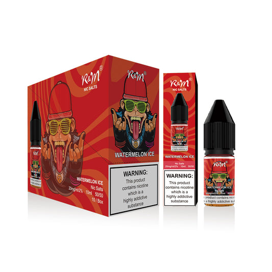 R&M Nic Salts 10mg 10 Pk Watermelon Ice