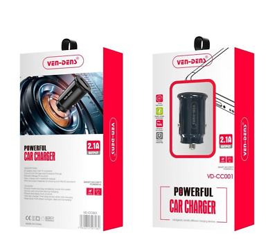 Ven-Dens Powerful Car Charger 2.1A White