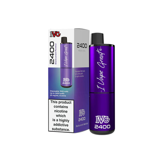 IVG 2400 Blackcurrant Menthol 5 Pcs