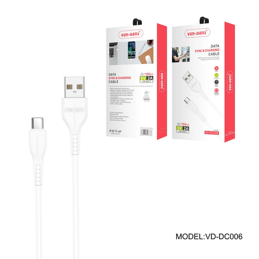 Ven-Dens USB To Type-C Data Cable 100cm