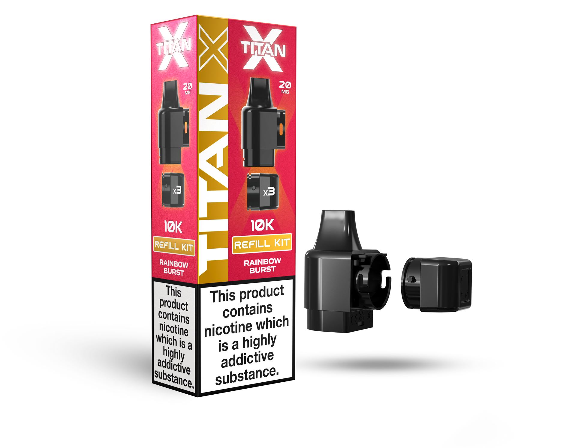Titan X 10L Pods 10 Pcs Rainbow Burst