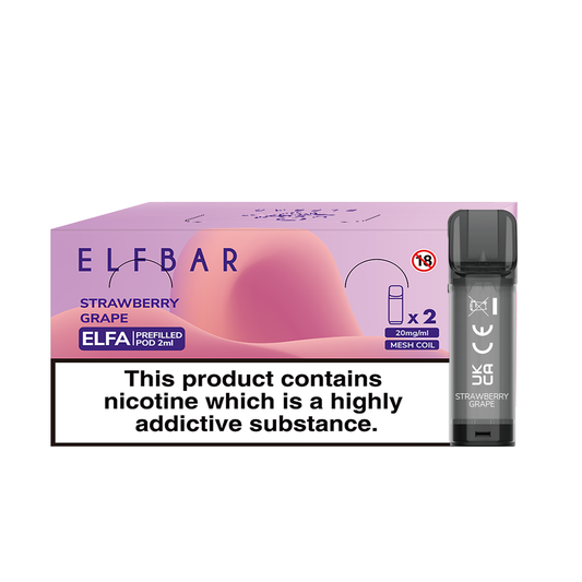 Elfa 2 Pods x 10 Pk Strawberry Grape