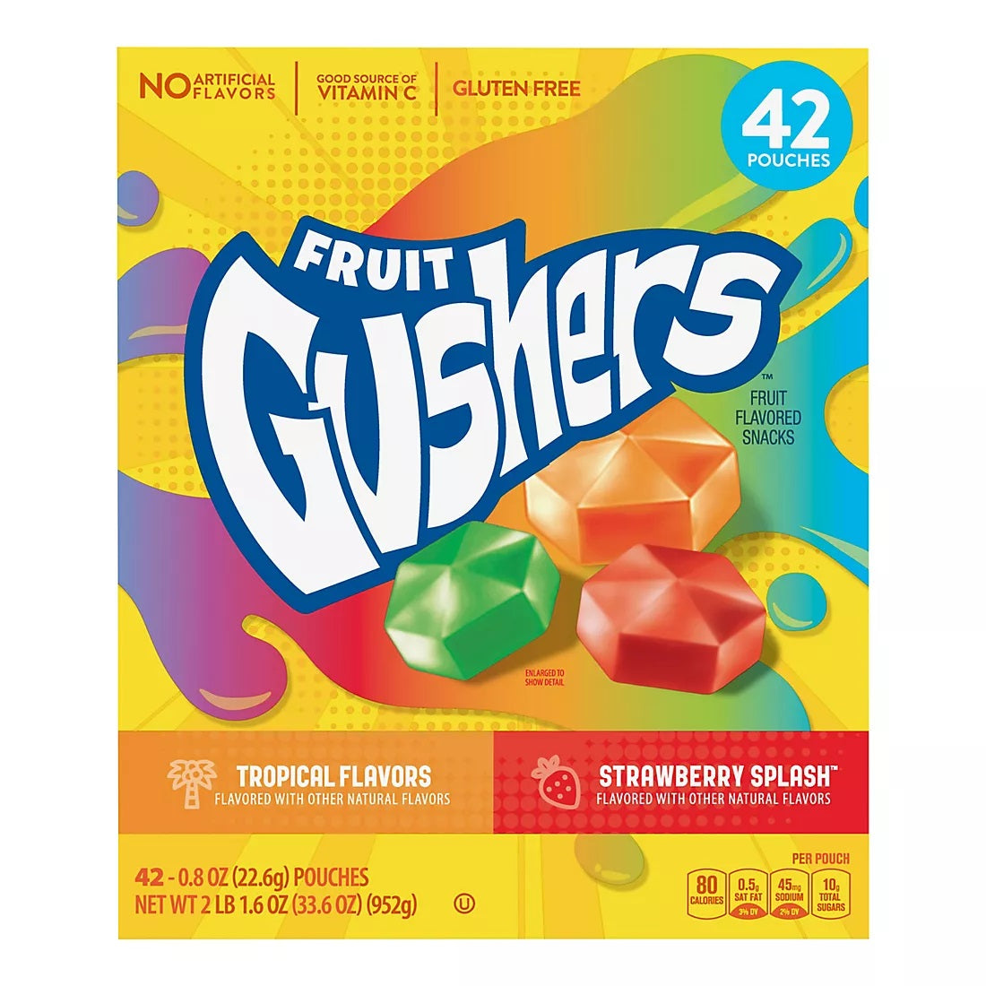 Fruit Gushers Trpl & Stwby 42 Pk x 0.8OZ