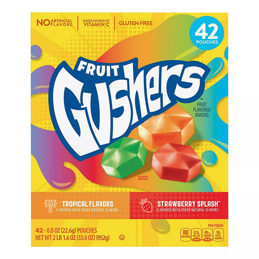Fruit Gushers Trpl & Stwby 42 Pk x 0.8OZ