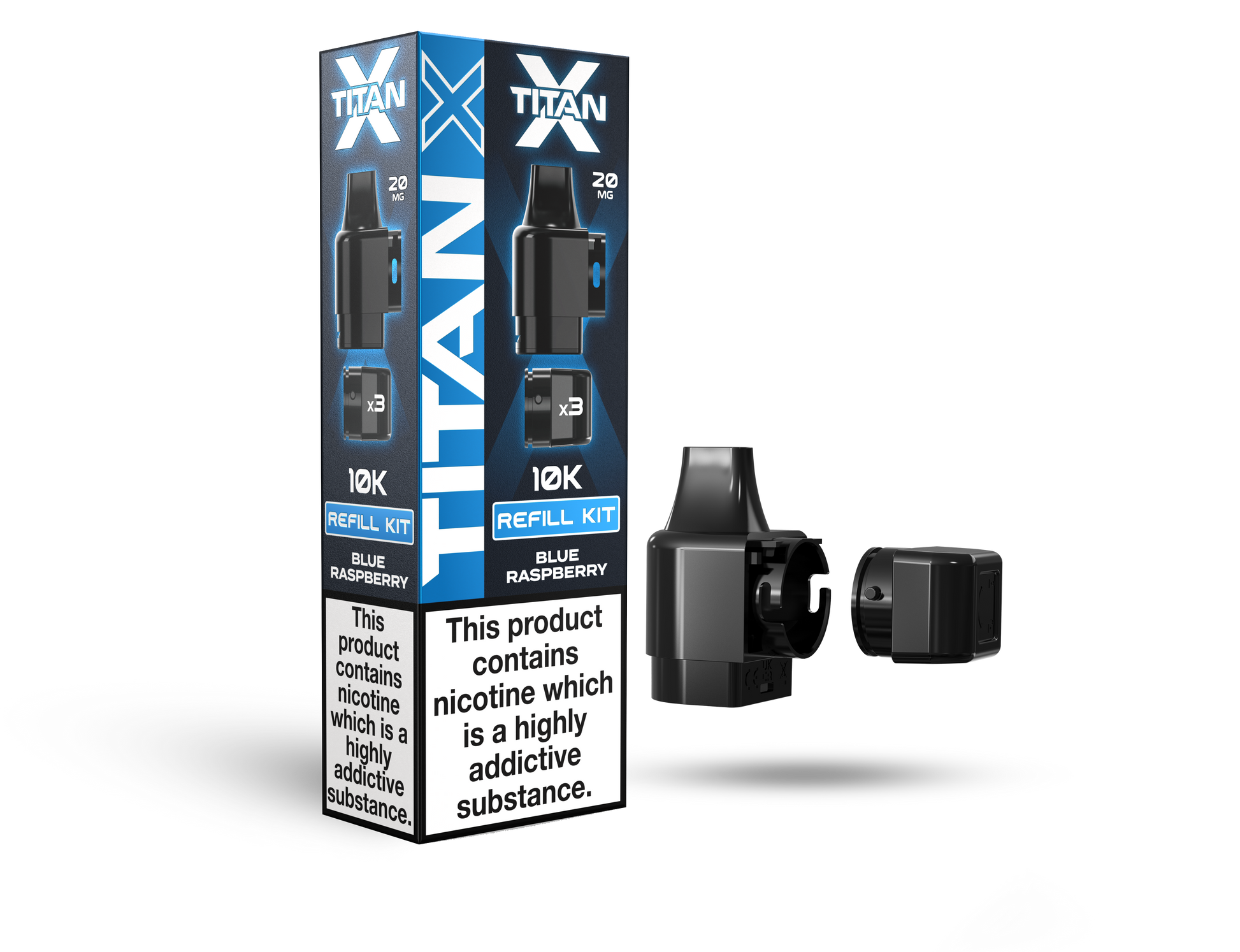 Titan X 10L Pods 10 Pcs Blue Raspberry