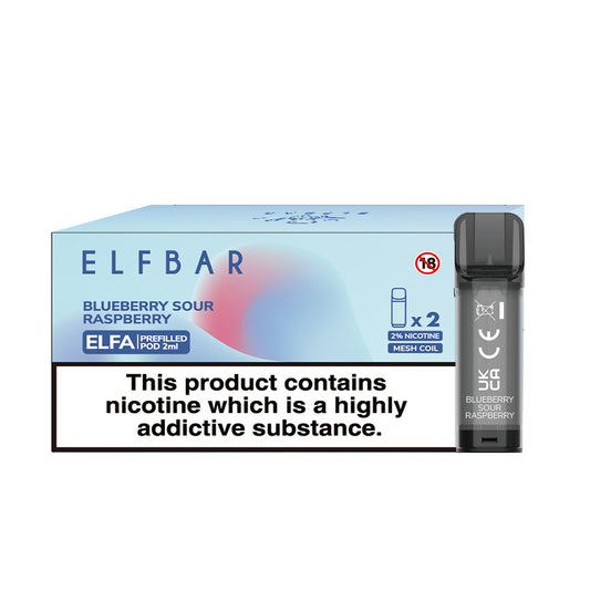 Elfa 2 Pods x 10 Pk Blueberry Sour Rspby