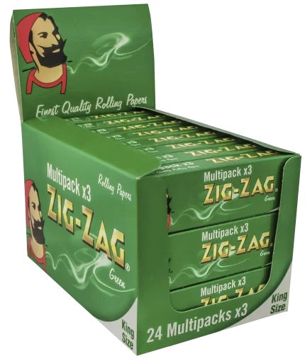 Zig Zag Multipack Green King 24 x 3 Bklt