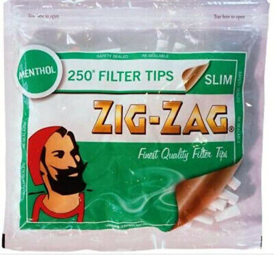 Zig Zag Menthol Slim Filter 250 Tips Bag
