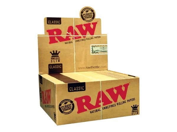 Raw King Size Slim Rolling Papers 50 Pk