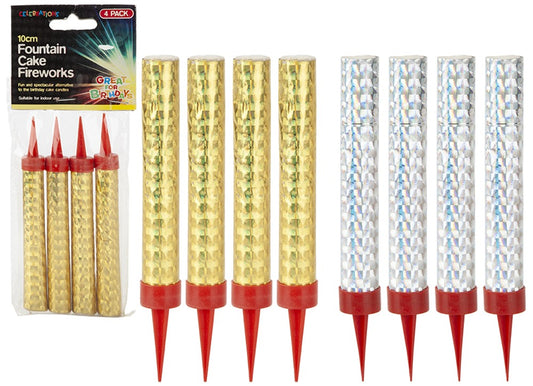 Fountain Cakes Fireworks 4 Pack 10cm 2 Colours 322008