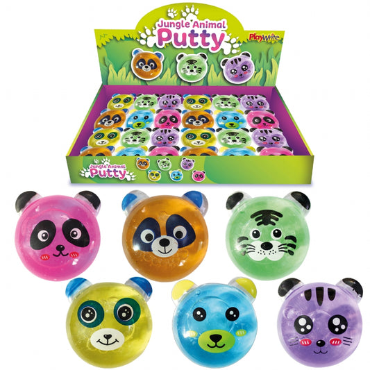 Jungle Animal Putty Tubs 48 Pcs