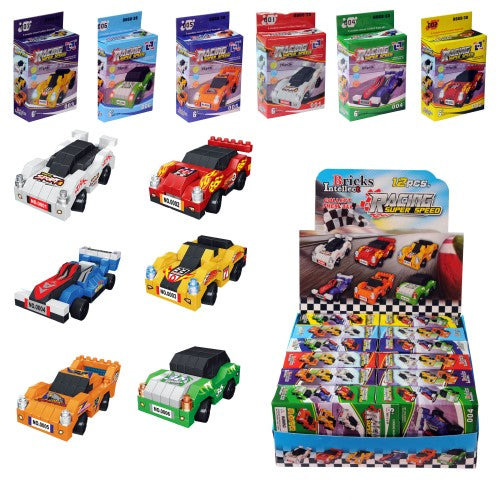 Racing Car Mini Bricks Kits 12 Pcs