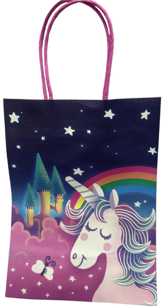 Unicorn Paper Bag With Handle 12 Pcs