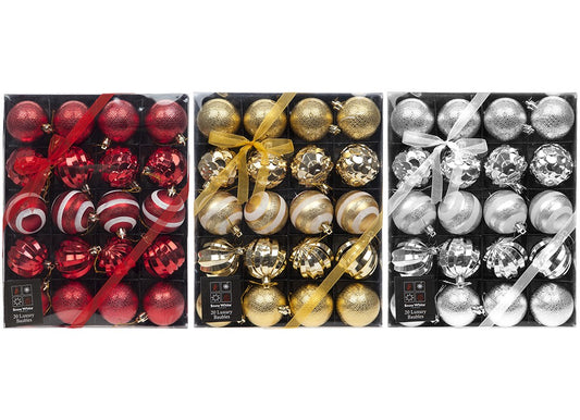 Snow White Luxury Baubles 8 Pk