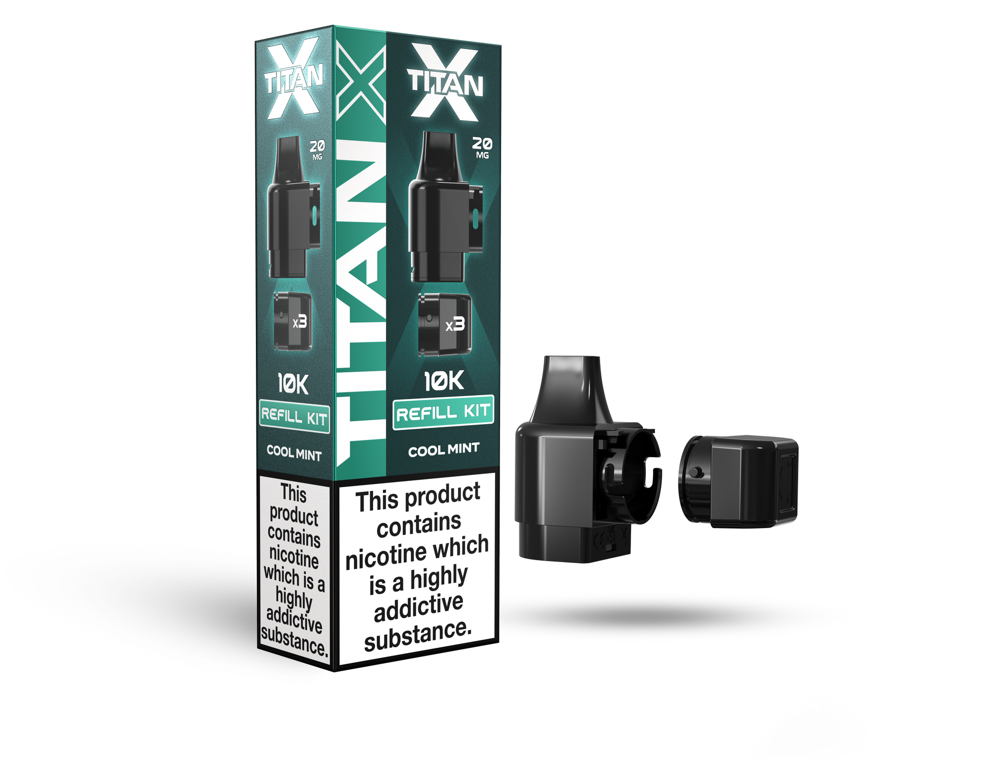 Titan X 10L Pods 10 Pcs Cool Mint